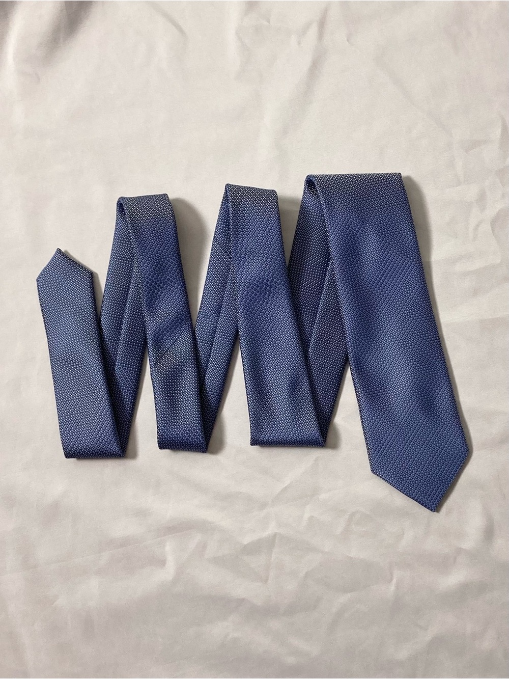 J.F. j.ferrar Blue And White Formal Necktie